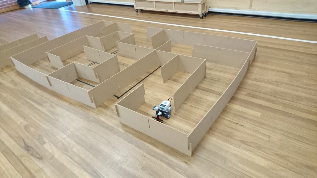 Robot solving a maze!